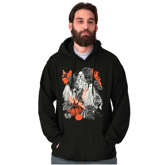 Autumn Leaves Fall Ghosts Pumpkins Hoodie Sweatshirt Women Men Brisco Brands S