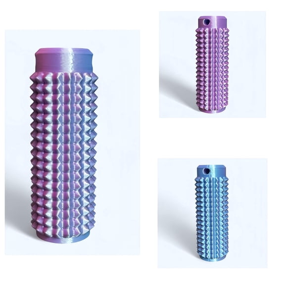 Fidget Toy with Pressable Buttons and Spinner — Anxiety and Stress Reliever — Portable, Spiky Stress-Relief Fidget Keychain