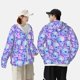 thumbnail image 4 of Fotbe Blue Skull Daisy Chaqueta con Protección Solar UPF 50+ para Hombre y Mujer, Camisa con Capucha y Bolsillos-Small, 4 of 7