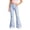 Blue, variant on School Uniform for Girls High Waist Slim Fit Pocketed Elastic Plaid Print Flared School Uniform Trousers Back-To-School Pants for Girls 5-6 Years