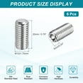 thumbnail image 2 of 6 Pcs M12-1.75 x 20mm Grub Screws, 304 Stainless Steel Cup Point Allen Head Screws Internal Hex Socket Drive, 2 of 6