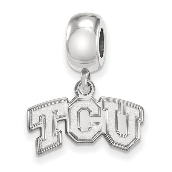 Sterling Silver Texas Christian Univ. XS 'TSU' Dangle Bead Charm
