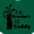 thumbnail image 4 of Inktastic I'm Grandpa's Lil' Caddy Golf for Kids Boys or Girls Baby Bib, 4 of 4