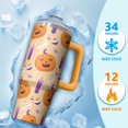 thumbnail image 4 of Halloween Gift Tumbler, Spider Cup 30oz with Handle and Straw, Spooky Insulated Coffee Mug for Hot Cold, 4 of 5