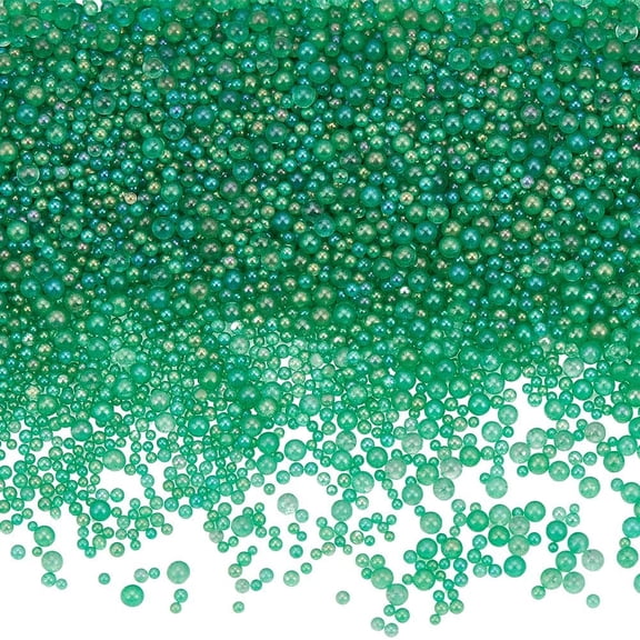 1 Box 100 G Beads Bulk Small Round Glass Transparent Cute Green Spring Festival Bead for Jewelry Making DIY Crafts Necklaces Bracelets Earrings Supplies Women