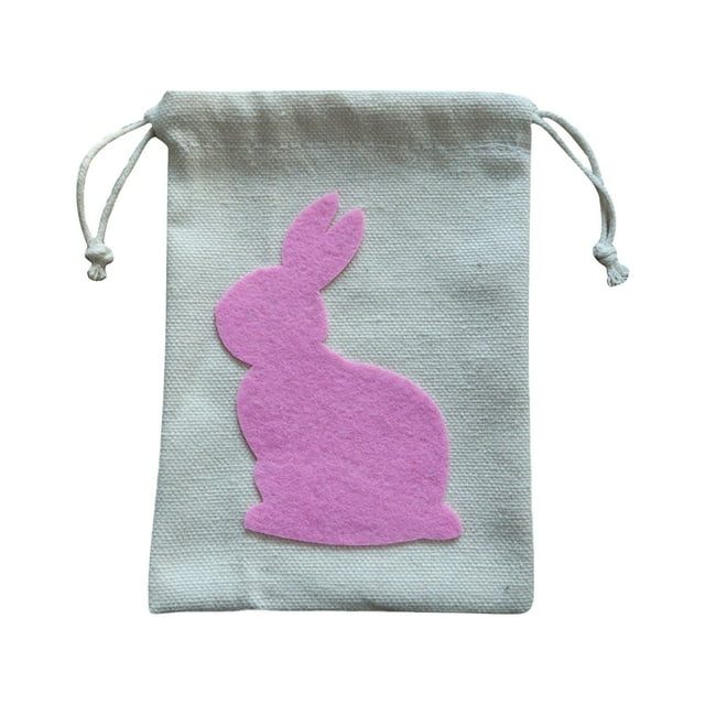 Teissuly Cute Easter Drawstring Pocket Goodie Bag Gift Bag Party Decoration for Kids Teissuly WER202401276060