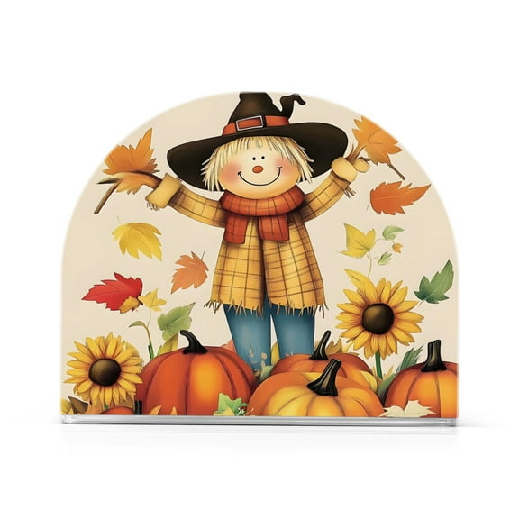Ryvnso Happy Fall Leaf Acrylic Napkin Holder Table Kitchen Paper Tissue Organization