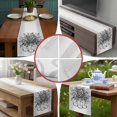 thumbnail image 6 of Eucalyptus Gray Table Runner 120 Inches Long,Stripes Bottle Flower Cactus Plant Cotton Linen Table Runners Dresser Scarves,Decorative Tabletop Scarf Furniture Cover for Home Dinner Party 13"x120", 6 of 8