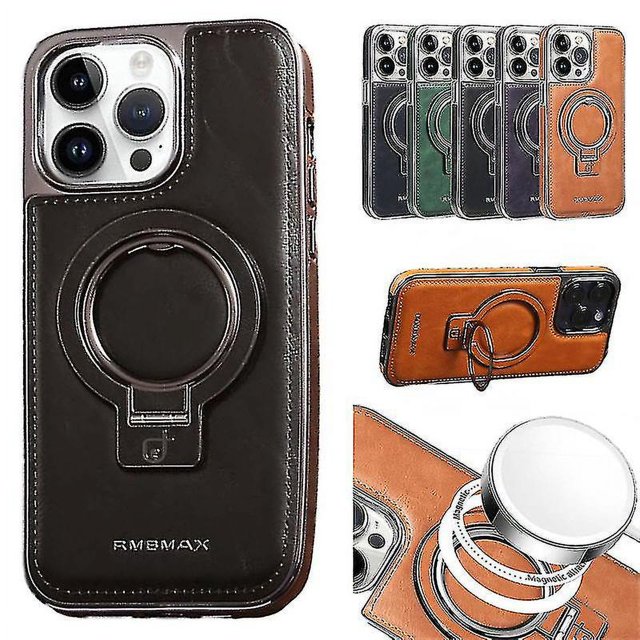 Étui de Téléphone en Cuir de Luxe Invisible pour Iphone Case15/14/13 Pro Max