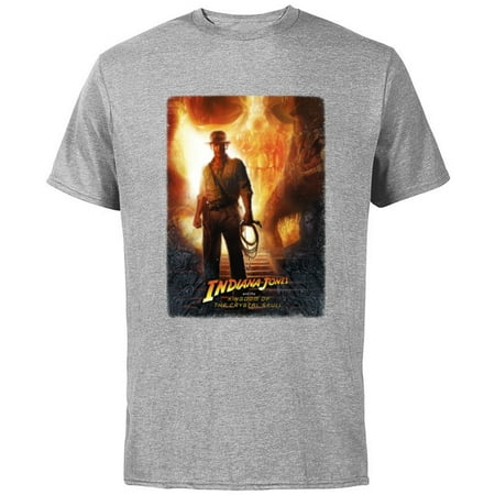 Lucasfilm Indiana Jones Kingdom of the Crystal Skull Poster – Short Sleeve Cotton T-Shirt for Adults – Customized-Athletic Heather