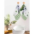 thumbnail image 2 of St. Patrick's Day Kitchen Dish Towels for Drying Dishes Set of 3, Cute Puppy Shamrock Hat Dog Green Plaid Waffle Weave Microfiber Hand Tea Bathroom Towels Quick Dry & Absorbent Towel 12x12, 2 of 7