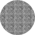 thumbnail image 1 of Ahgly Company Tapis Rond Lavable en Machine Intérieur Transitionnel Gris Foncé, 3 Pieds Rond, 1 of 7