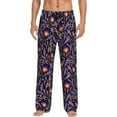 thumbnail image 2 of Lsque Lavender Flowers Print Men's Pajama Pants, Lounge Pant - Comfortable Home Wear,Elastic Waistband, Stylish Design-Large, 2 of 9