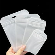 Thick Gift Iridescent Cosmetic Resealable Laser Storage Bags Jewelry Packaging Pouch Zipper Bags PEARL WHITE 7X11CM