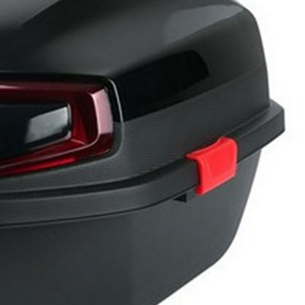 Caja trasera para vehículos eléctricos, gran capacidad, superficie lisa, bloqueo de color para motocicleta, electromóvil, negro
