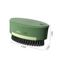 thumbnail image 3 of Laundry Brush | Double-Sided Stain Scrubber for Clothes & Shoes | Soft & Hard Bristles | Non-Slip Ergonomic Handle | Green/White/Orange, 3 of 9