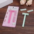 thumbnail image 4 of 1 Set Painless Armpit Hair Razor Shaver Ergonomic Handle Comfortable Grip with 2 Blades Shaving Razor Beauty Tools, 4 of 8
