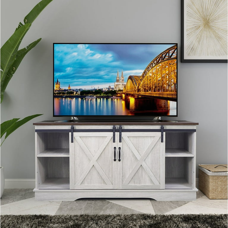 Rainbow Sophia Farmhouse TV Stand for TVS Up to 65 inch Sargent Oak Dark Walnut