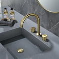 thumbnail image 3 of Three Holes Widespread Bathroom Sink Faucet, Two Knob Handles Deck Mounted Basin Faucet, 3 of 5