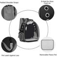 thumbnail image 3 of Mochila para gatos, bolso de hombro para mascotas al aire libre, bolsa transparente de viaje portátil transpirable, 3 of 4