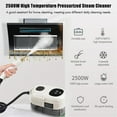 thumbnail image 2 of 110V US Plug 2500W Handheld High-Pressure Steam Cleaner with 1100ml Tank - 3BAR Pressure, 105°C High-Temp, 6 Temperature Gears - White Standard Set for Kitchen Range Hood, Air Conditioner, Stovetop &, 2 of 6