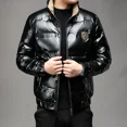 thumbnail image 5 of Chaqueta de plumón con cuello alto para hombre, chaqueta cálida de plumón de pato blanco brillante que no se lava, abrigo corto de moda, ropa nueva, 5 of 5