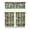 Camouflage, variant on Colorful Ice Cream Pattern Kitchen Curtains 3PC Set - Sweet Treats Dessert Food Tier Curtains with Valance for Farmhouse Windows