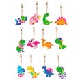thumbnail image 1 of Llavero Con Pintura Diamantes Imitación 12 Piezas Dinosaurio Dibujos Animados Lindo Doble Cara, 1 of 9