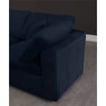 thumbnail image 2 of Meridian Furniture Cozy Navy Velvet Overstuffed Modular Sectional, 2 of 13