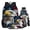 American Flag Eagle, variant on Garronmavis Lizard Print Backpack Set Boy School Bags Cool Kids Book Bag & Insulated Lunch Bag & Lightweight Pencil Case & Water Bottle Sling Bag Set for School Student