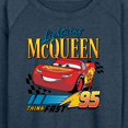 thumbnail image 3 of Disney's Cars - Lightning McQueen Think Fast - Women's Lightweight French Terry Long Sleeve Shirt, 3 of 5