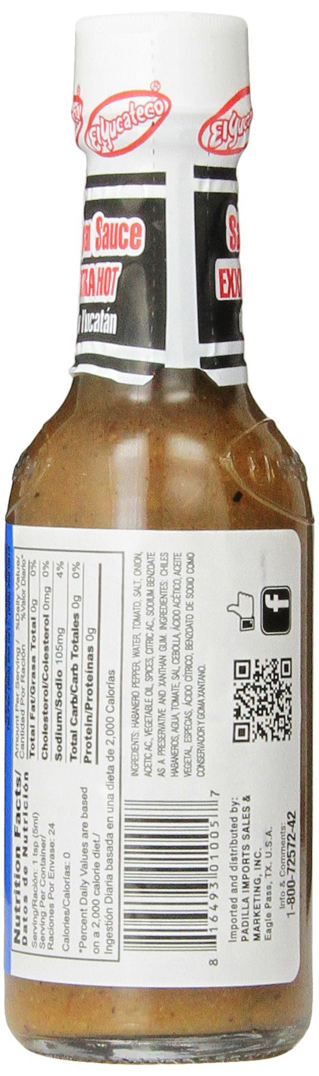 El Yucateco Habanero Verde XXtra Hot Sauce, 4 Ounce (Pack of 6)