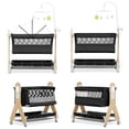 thumbnail image 3 of Dream On Me Horton Bassinet and Bedside Sleeper for Newborn In Black, Large Storage Area, 3 of 11