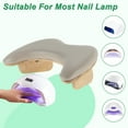 thumbnail image 7 of Unique Bargains Arm Rest for Nails Tech U Shaped Nail Arm Rest Manicure Hand Rest With Detachable Brackets Coffee Color, 7 of 7