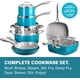 thumbnail image 3 of Juego de Ollas y Sartenes Gotham Steel Antiadherentes 20 piezas utensilios de cocina Azul agua, 3 of 14