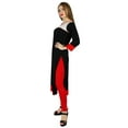 thumbnail image 7 of Bimba Women Black Red Straight Kurti Tunic Indian Ethnic Casual Formal Kurta, 7 of 7