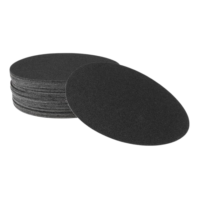 Hojas de Lijado Hook & Loop de Unique Bargains 180x180mm Negro 60 Grano Redondo Eficiente para Molienda y Pulido en Fabricación y Reparación de Automóviles y Carpintería