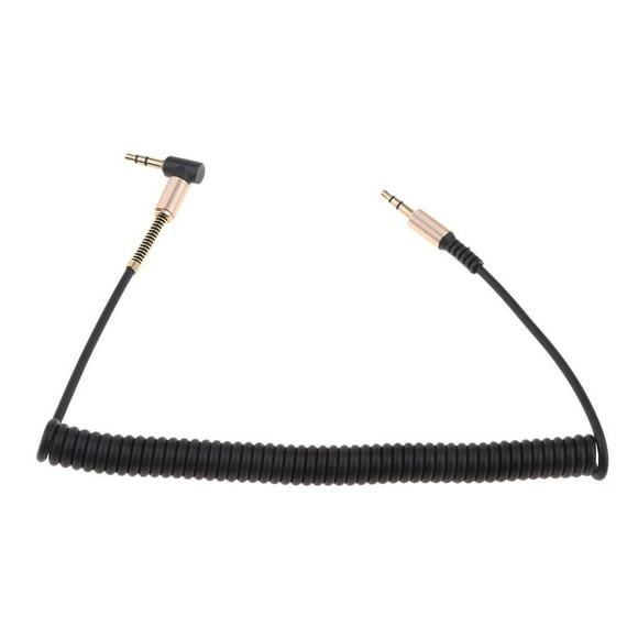 Cable de audio estéreo auxiliar de 3,5 mm macho a macho para coche, MP3 y PC. Negro