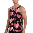 thumbnail image 2 of KLL Hearts Print Men's Muscle Gym Workout Stringer Tank Tops Bodybuilding Fitness T-Shirts Tank Tops Men-XX-Large, 2 of 7