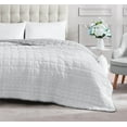thumbnail image 4 of Casa Platino Pre-Washed Bed Comforter Twin Size - Lightweight Twin Size Comforter - All Season Twin Comforter - Premium Reversible Down Alternative Comforter Twin Size - White Base Grey Dot, 4 of 7