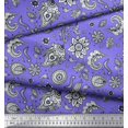 thumbnail image 3 of Soimoi Velvet Fabric Paisley & Floral Artistic Print Sewing Fabric Yard 58 Inch Wide, 3 of 3
