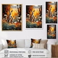 thumbnail image 4 of Designart "Kangaroo'S Oasis Among Eucalyptus Flowers" Animals Kangaroo Canvas Art Print, 4 of 7
