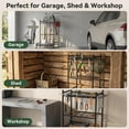 thumbnail image 3 of UNTIMATY Garden Tool Organizer with Wheels Garage Tool Rack with Hooks and Shelves Rolling Yard Tool Storage for Garage Shed Workshop, 3 of 10