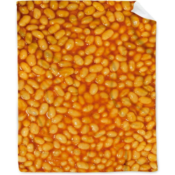 Baked Bean Blanket for Fall Winter Spring All Season Warm Fuzzy 40x30 in for pet Microplush Lightweight Thermal Fleece Summer Autumn Blankets for Couch Bed Sofa