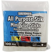 All-Purpose Stik Mini Glue Sticks-.28"X4" 100/Pkg