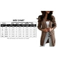 thumbnail image 3 of MURMUREY Womens Long Sleeve Cable Knit Cardigan Sweaters Open Front Button Casual Loose Fit Sweater Outerwear with Pockets, 3 of 3