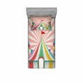 thumbnail image 2 of Ambesonne Colorful Fitted Sheet & Pillow Sham Set, Vintage Circus Balloons, Queen, Multicolor, 2 of 3