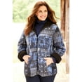 thumbnail image 5 of Catherines Women's Plus Size Printed Fleece Coat With Sherpa Lining, 5 of 5