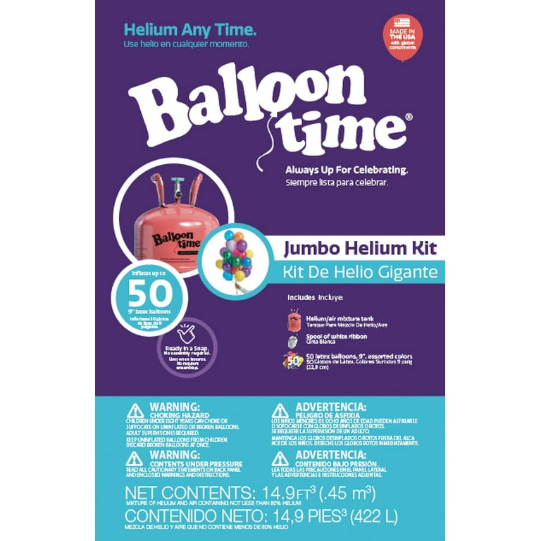 Balloon Time 14.9 cubic feet Jumbo Helium Tank