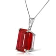 thumbnail image 2 of Galaxy Gold 14K White Gold Emerald and Ruby Pendant Necklace - May Birthstone - Abundance & Joy - 16" to 24" - Fine Jewelry for Women, 2 of 3